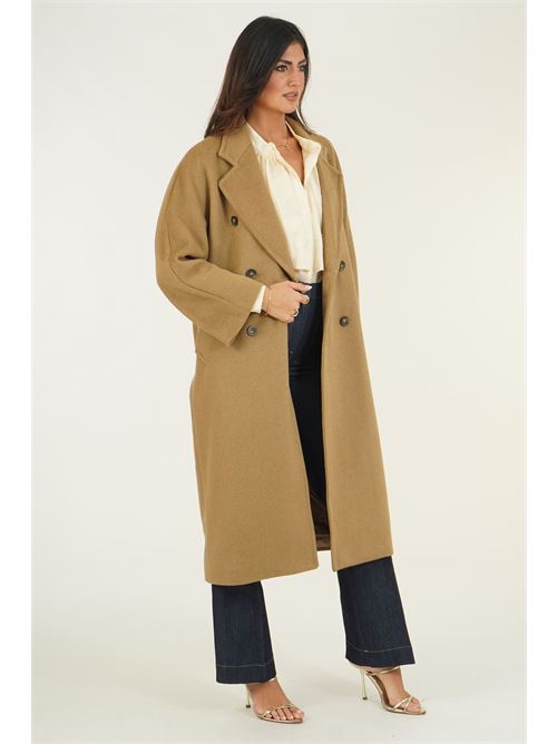 Cappotto in misto lana con cintura Elmas Phil | 050532CAMMELLO